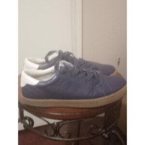 Coach Leather Court Sneaker Men’s Size 10.5 D Blue Lace Up Shoes